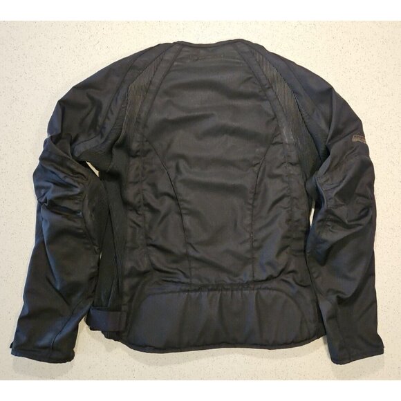 Icon Motorcycle Merc Jacket Womens XL Black Armored Padded Midweight Sturgis - Picture 4 of 16